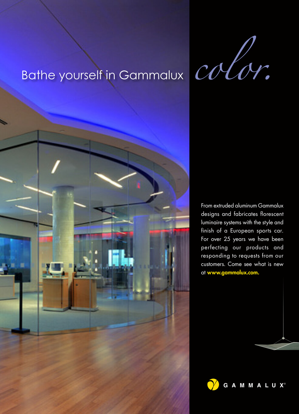 Gammalux Print Ad - Bathe yourself in Gammalux color